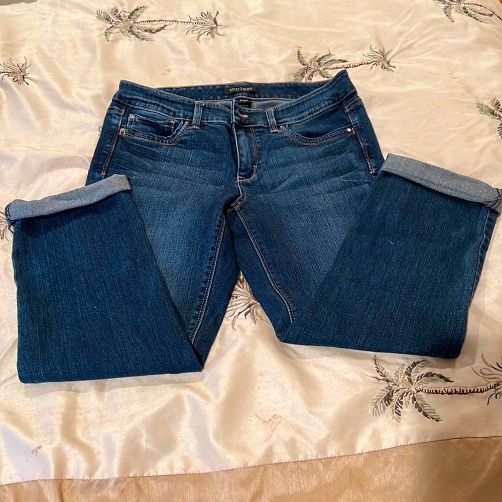 WHBM embellished crop jeans